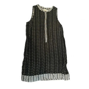 🖤 LOFT Black White Sleeveless Lounge Dress Sz M Shift Tunic Casual Summer 🖤